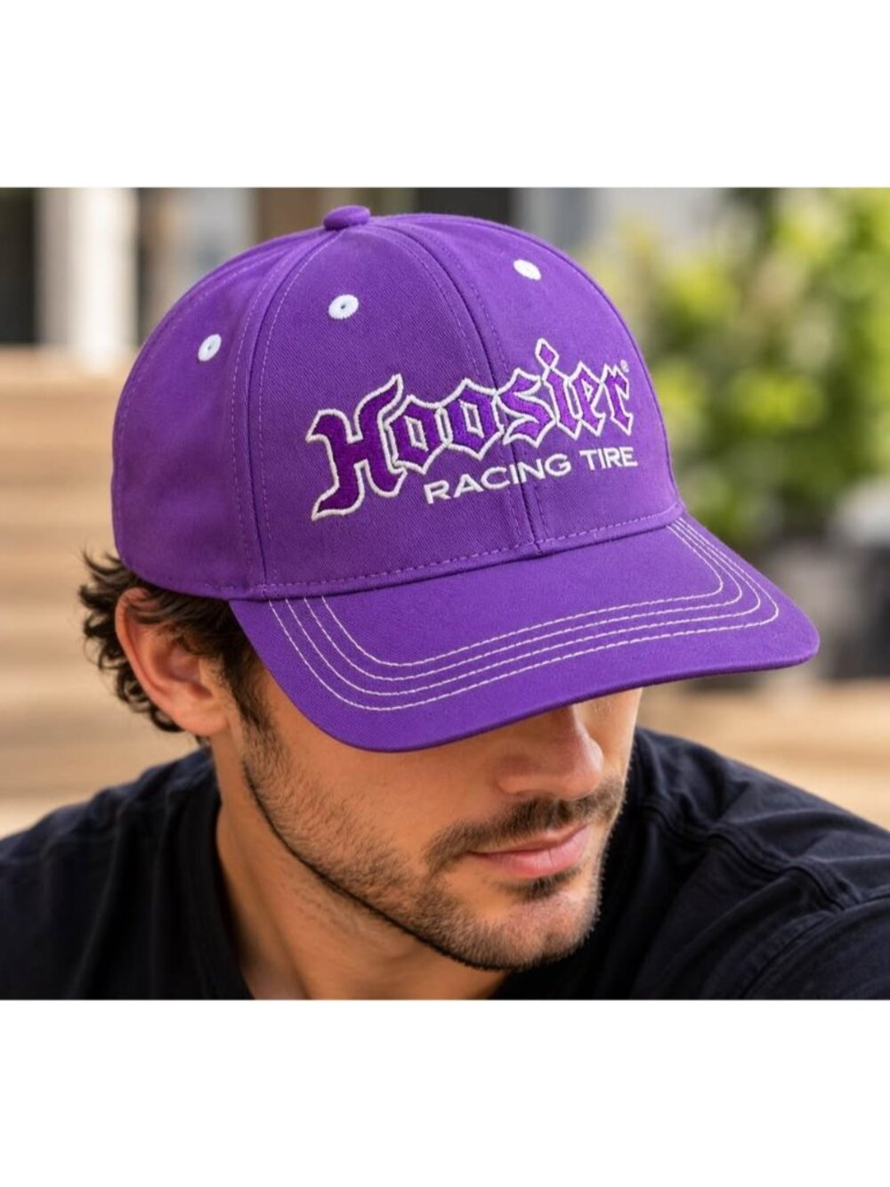Hoosier Racing Tire Purple Snapback Hat Cap